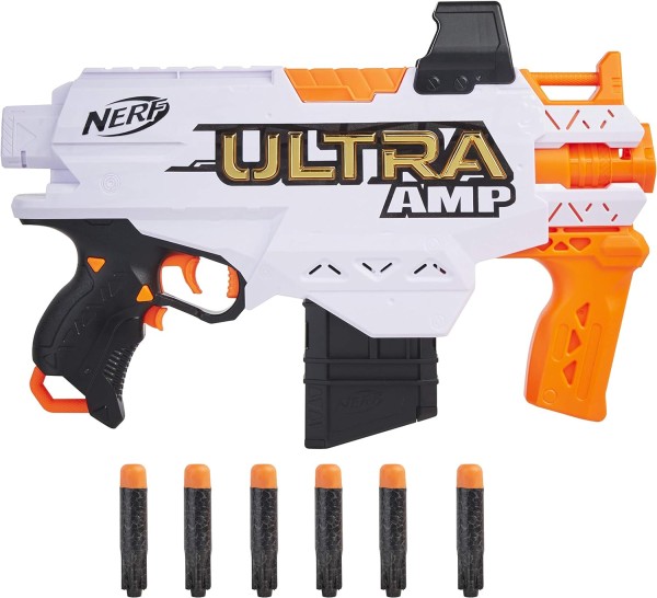 NERF Ultra Amp motorisierter Blaster 6-Dart Clip-Magazin mit 6 Ultra Darts