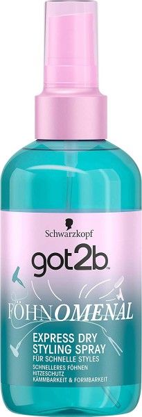 Schwarzkopf Got2b Styling Spray FÖHNOMENAL Express Dry 200 ml Hitzeschutz