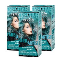 3x Got2B Farb Artist Mermaid Grün 097 je 50 ml Haartönung & 2x 15 ml Conditioner