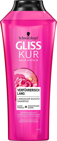 Schwarzkopf Gliss Kur Hair Repair Verführerisch Lang Shampoo 400ml geschädigte Haarlängen