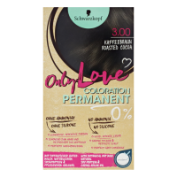 Schwarzkopf Only Love Coloration 3.00 Kaffeebraun Stufe 3 schonend permanente Haarfarbe 143ml