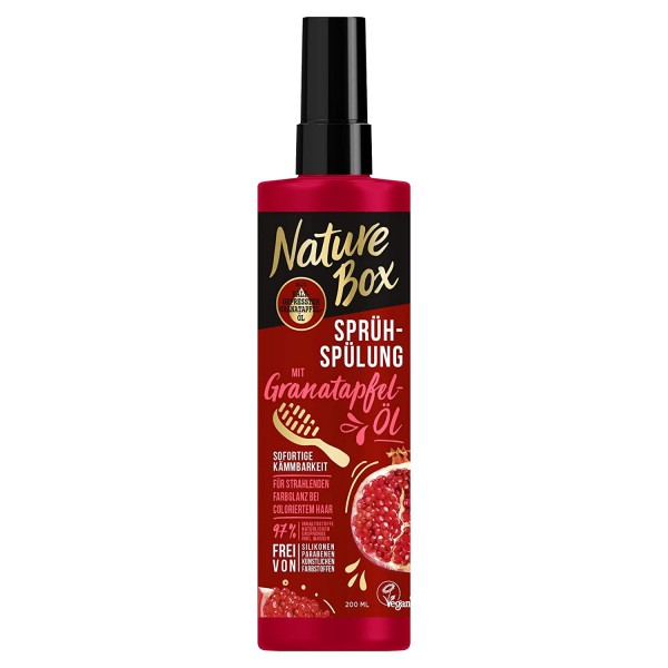 Nature Box Sprüh-Spülung mit Granatapfel-Öl 200ml für coloriertes Haar Vegan