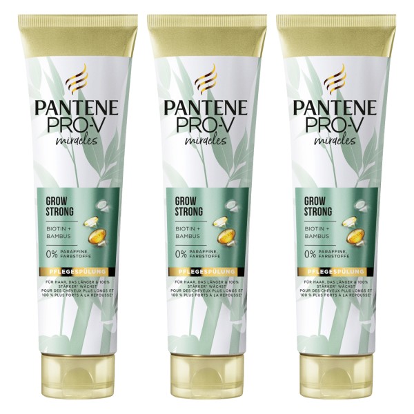 3 x Pantene Pro-V Miracles Grow Strong Pflegespülung Conditioner je 160ml