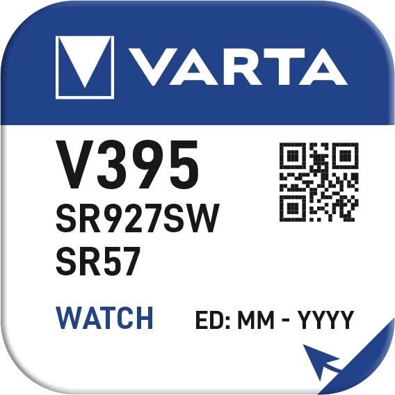 VARTA Uhrenknopfzelle V395 SR927SW SR57 Knopfzelle 1,55V Silber