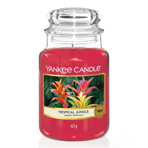 Yankee Candle Tropical Jungle große Duftkerze im Glas 623g Brenndauer bis zu 150 Stunden