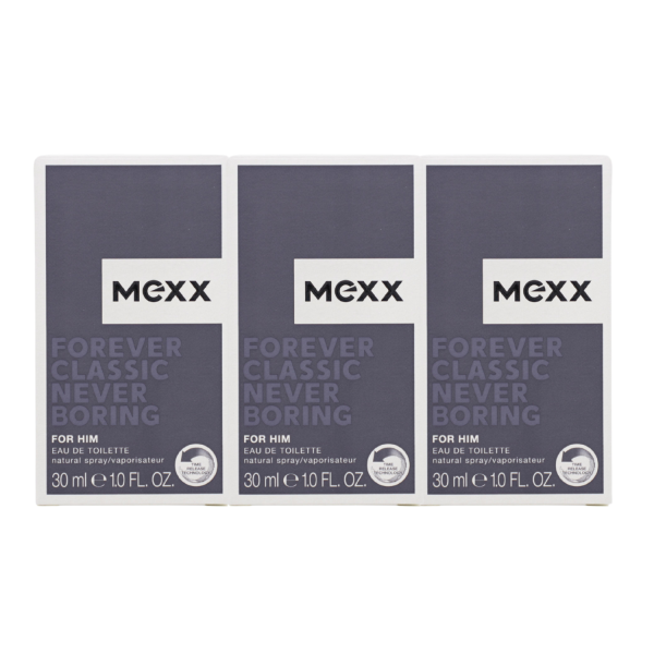 3x Mexx Forever Classic Never Boring for Him EDT Natural Spray je 30ml