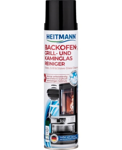 HEITMANN Backofen-, Grill- und Kaminglas Reiniger 400ml mit Aktiv-Schaumformel