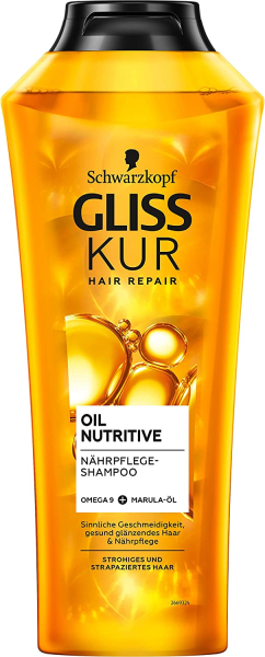 Schwarzkopf Gliss Kur Hai Repair Oil Nutritive Nährpflege Shampoo für Strohiges Haar 400ml