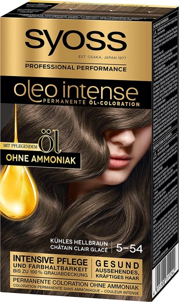 3 x Syoss Oleo Intense Öl Coloration 5-54 Kühles Hellbraun Stufe 3 je 115ml dauerhafte Haarfarbe