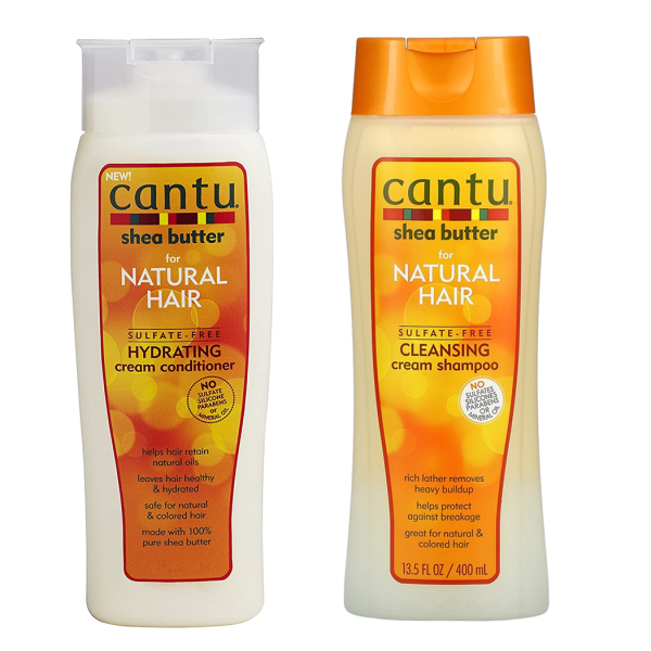 CANTU Shea Butter von Natural Hair Cleansing Shampoo 400ml + Hydrating Spülung 400ml