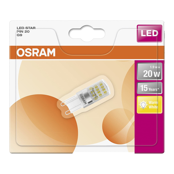 5 x Osram LED Star Pin 20 G9 Ersetzt 20W Klar Warmweiß 2700K EEK A++
