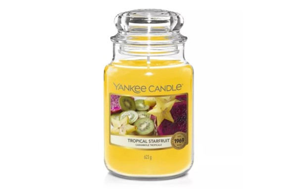 Yankee Candle Tropical Starfruit Duftkerze im Glas 623g Brenndauer bis zu 150 Stunden