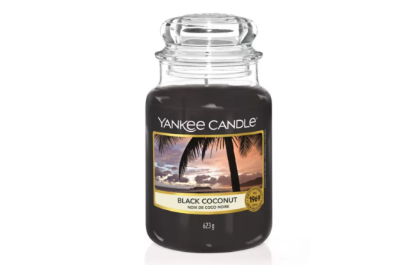Yankee Candle Black Coconut Blumiger Duft Duftkerze im großen Glas 623g Brenndauer bis zu 150 Stunden