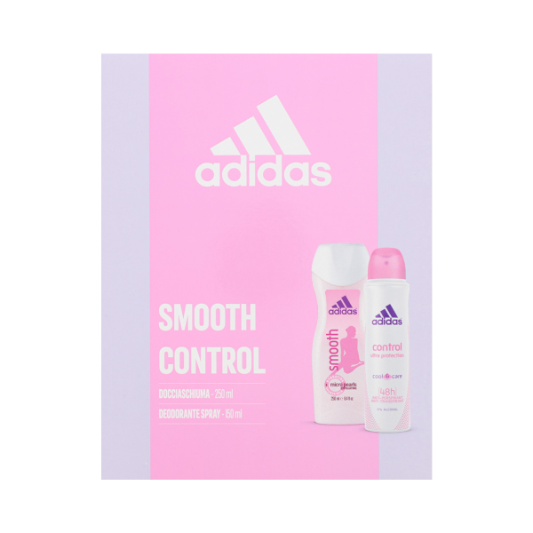 adidas Smooth Control for Woman Geschenk Set Duschgel 250 ml und Deospray Ultra Protection 150 ml