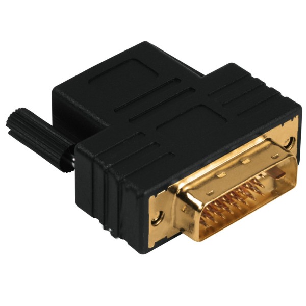 Hama Kompaktadapter, DVI-D-Stecker - HDMI-Kupplung, Schwarz