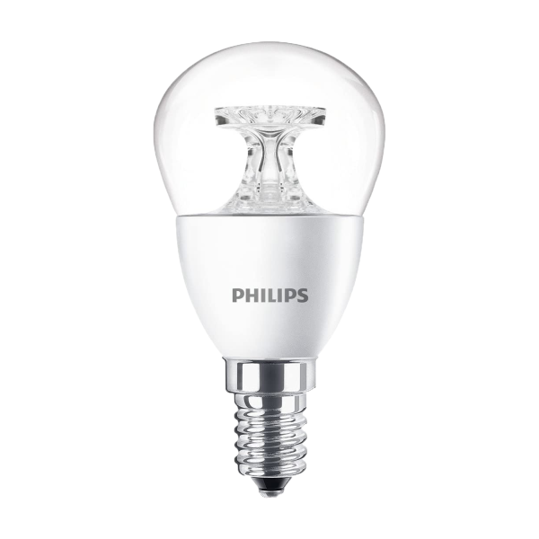 6 x Philips LED Lampe ersetzt 40 W E14 warmweiß 2700 Kelvin 470 Lumen klar EEK A+