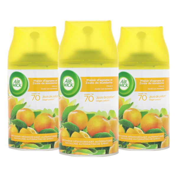 3 x AirWick Freshmatic Refill Zitrusfrüchte Nachfüller Raumspray je 250ml