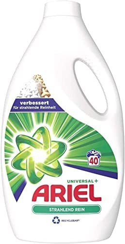 Ariel Waschmittel Flüssigwaschmittel 40 Waschladungen Universal Strahlend Rein 2.2L