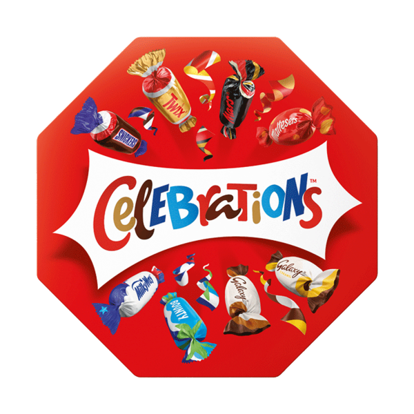 Celebrations Geschenkbox Milchschokolademischung 385g Schokoriegel Twix, Mars, Snickers und mehr