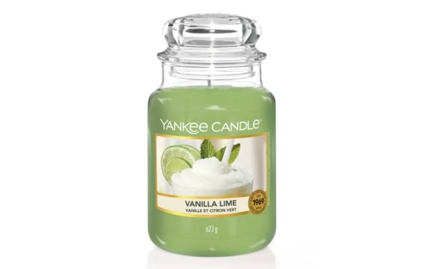 Yankee Candle Vanilla Lime Duftkerze Groß Glas 623g Brenndauer bis zu 150 Stunden