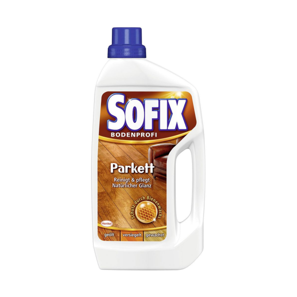 SOFIX Bodenprofi Parkett 1 Liter Bodenreiniger mit Edelholz Pflege Reinigt & Pflegt Natürlicher Glanz