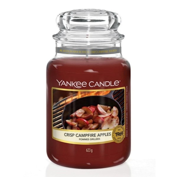 Yankee Candle Crisp Campfire Apples Duftkerze im Glas 623g fruchtiger Duft nach frischen Äpfeln