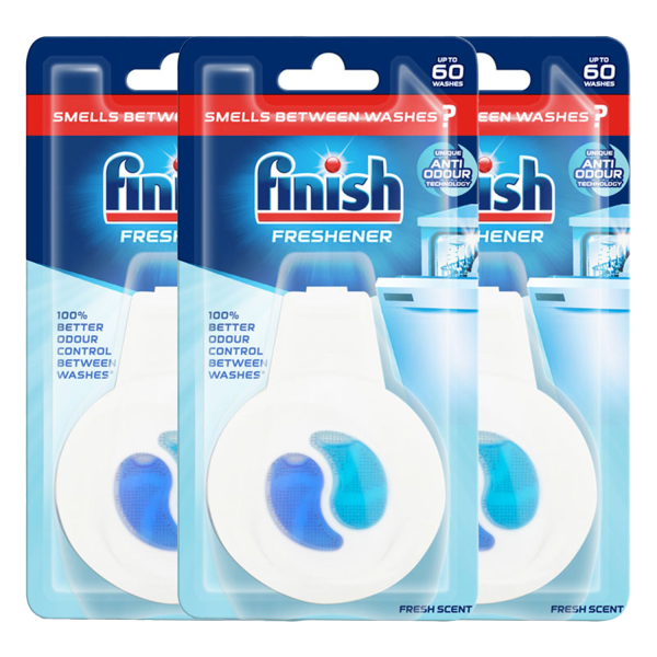 3x Finish Lufterfrischer Geruchsstop Spülmaschine Geschirrspülerfrischer für je ca. 60 Waschgängen