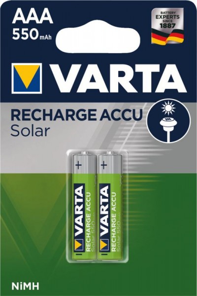 VARTA Solar Ready 2 Use Akku AAA Micro 550mAh BL2