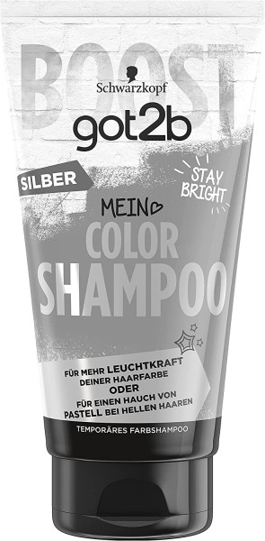 Schwarzkopf got2b Color Shampoo Silber Temporäres Farbshampoo Intensive Leuchtkraft 150ml
