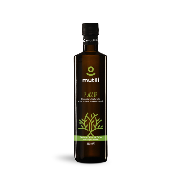 mutili Klassik Natives Olivenöl Extra Virgin 250 ml besonders Hochwertig mit mediterranem Geschmack