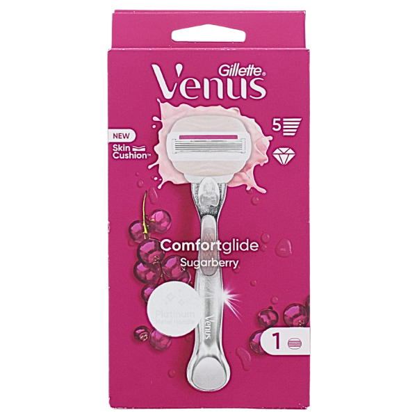Gillette Venus Comfortglide Sugarberry Platinum Rasierer Damen inkl. 1 Rasierklinge Damenrasierer