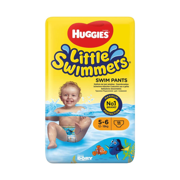 Huggies Little Swimmers 11 Stück Schwimmwindeln für Kinder 12-18 kg Größe 5-6