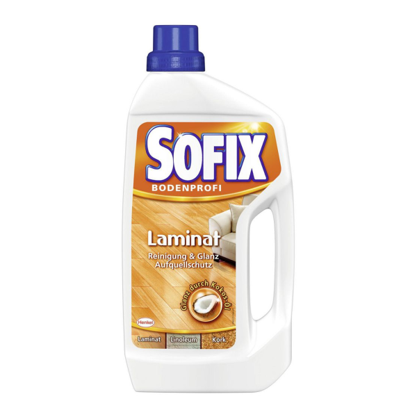 SOFIX Bodenprofi Laminatreiniger 1 Liter Bodenreiniger Reinigung Glanz & Aufquellschutz