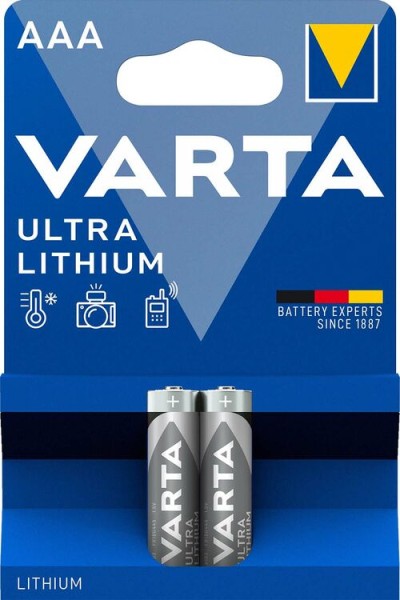 VARTA Ultra Lithium 6106 AA 2er Blister für hohen Energiebedarf perfekt für Rauchmelder