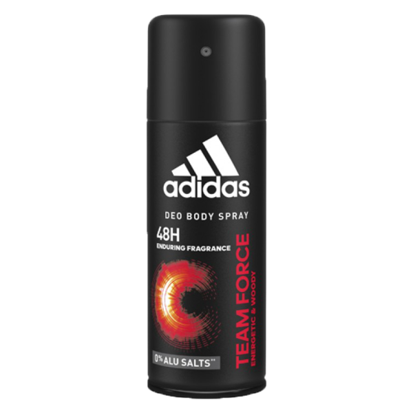 6 x Adidas Team Force Deodorant Deo Bodyspray je 150 ml ohne Aluminiumsalze