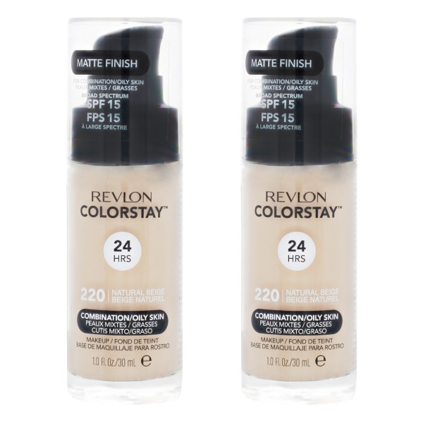 2 x Revlon ColorStay MakeUp Combination Oily Skin je 30 ml Natural Beige 220