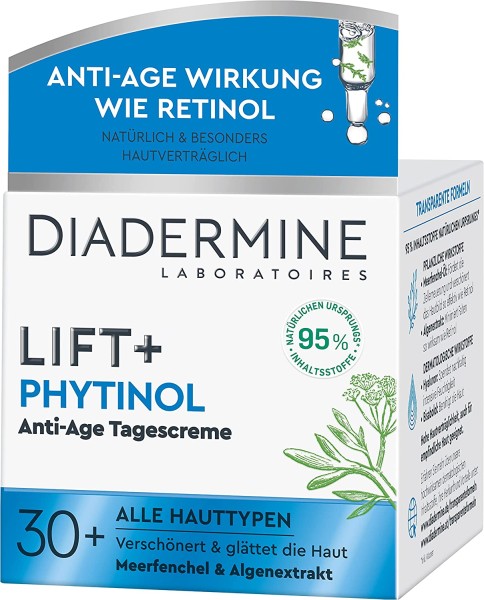 3 x Diadermine LIFT+ PHYTINOL Anti-Age Tagescreme mit Meerfenchel & Algenextrakt je 50ml