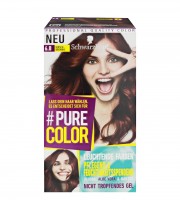 3 x Schwarzkopf Pure Color 6.8 Kirsch Brownie Gel Coloration Dauerhafte Haarfarbe