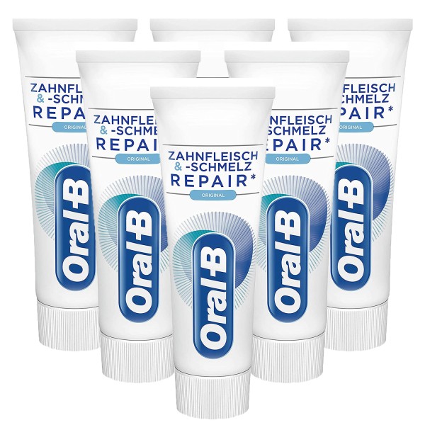 6 x Oral-B Zahnfleisch- und Schmelz Repair Original Zahnpasta je 75ml
