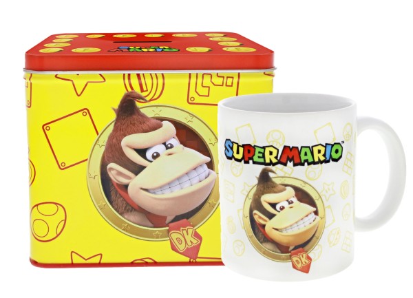 Nintendo Donkey Kong Tasse Cup Becher mit Spardose Münzbox 9x13x11cm