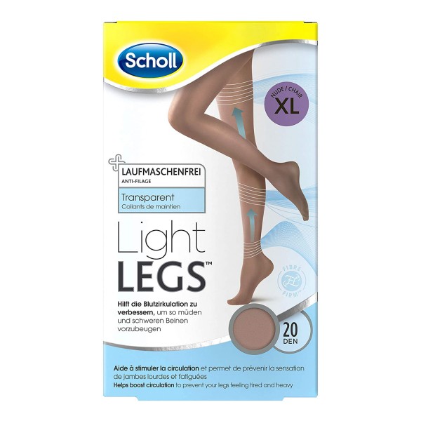 Scholl Light Legs 20 DEN Strumpfhose Größe XL Nude Transparent Kompressionsfunktion