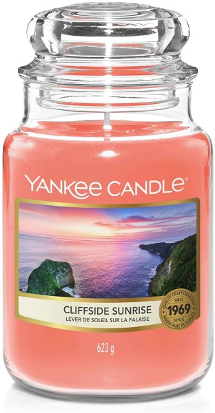 Yankee Candle Cliffside Sunrise Duftkerze im Glas 623g Exotischer Fruchtiger Duft