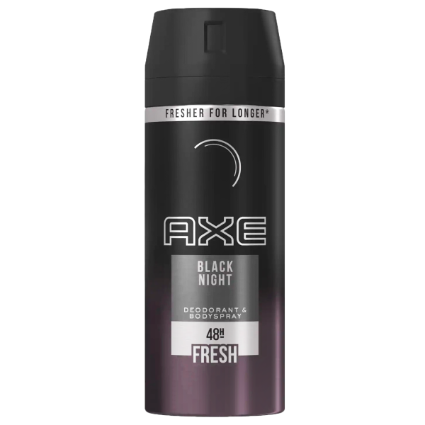 6 x Axe Deo Bodyspray Black Night je 150 ml für Männer ohne Aluminiumsalze
