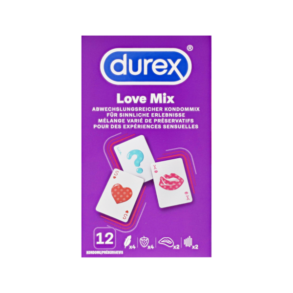 Durex Love Mix Kondome Mix 12 Stück mit vier verschiedenen Sorten