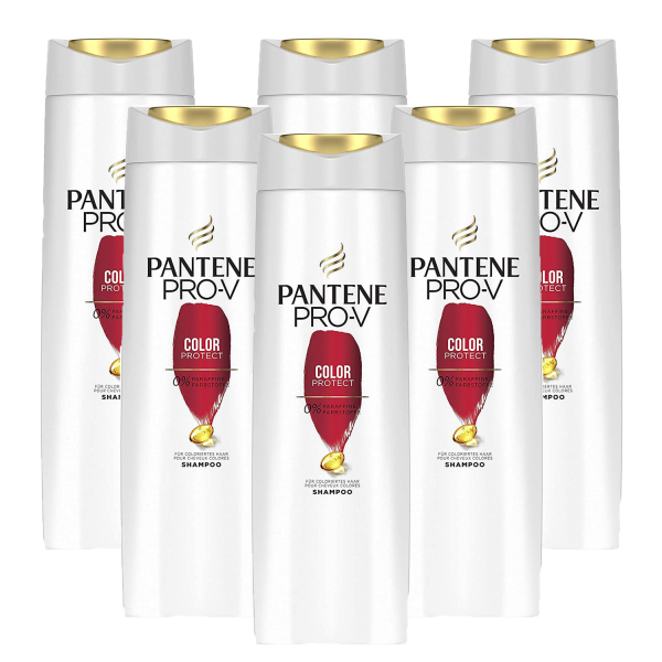 6x Pantene Pro-V Color Protect Shampoo Für Coloriertes Haar Schutz und Glanz je 300ml