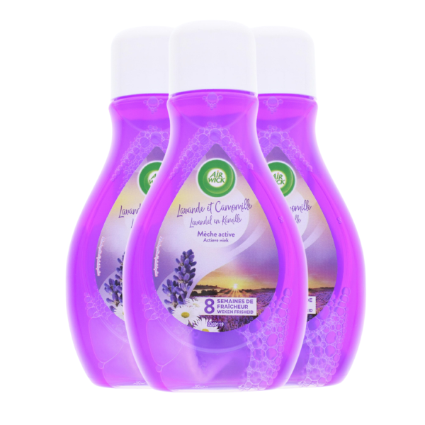 3x Air Wick Activ Lufterfrischer Lavendel & Kamillle Duft je 375ml effizient gegen schlechte Gerüche