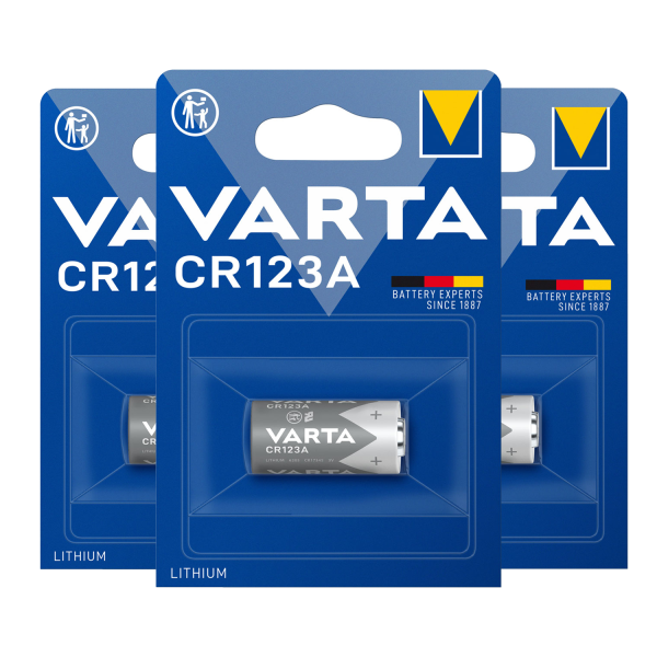 3 x VARTA Lithium Batterie 6205 CR123A 3 x BL1 3V hohe Energiedichte
