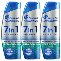 3 x Head & Shoulders 7in1 wirksames Anti Schuppen Shampoo mit Cooling-Effekt je 250ml