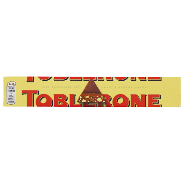 Toblerone Feine Schweizer Milchschokolade mit Honig & Mandel-Nougat 100g Schokolade