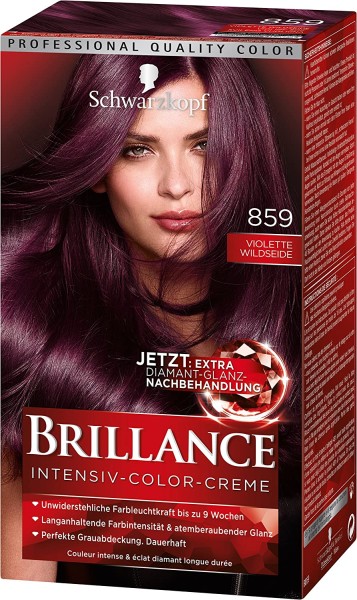 Schwarzkopf Brillance Intensiv Color Creme 859 Violette Wildseide Dauerhafte Haarfarbe 165 ml